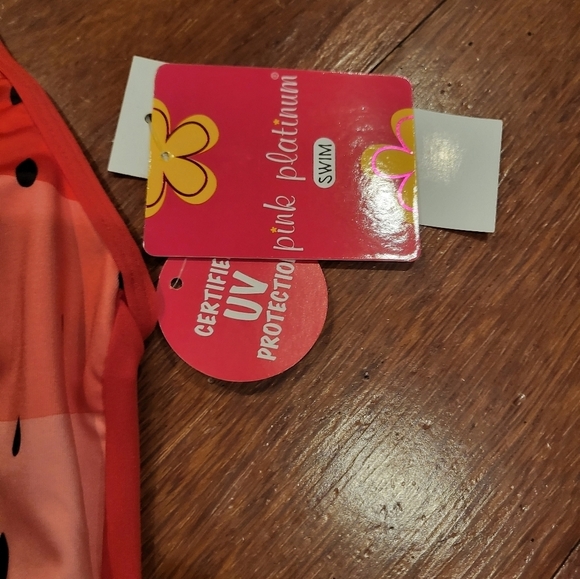 pink platinum baby girl swimsuit size 24 months NWT - Picture 4 of 6